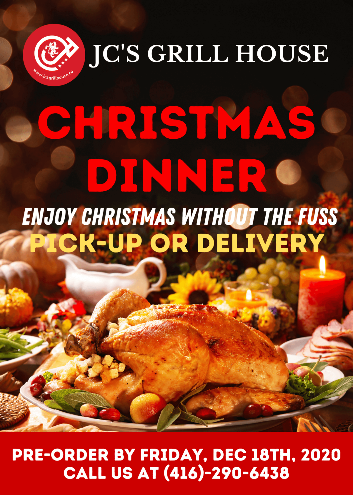 Jc S Christmas Dinner Delivery Available In Scarborough Markham Downtown Toronto Ajax Mississauga To Do Canada