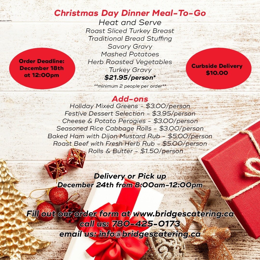 Places to Order Christmas Dinner TakeOut in Edmonton To Do Canada