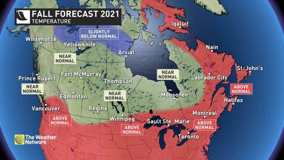 2021 Fall Forecast by Weather Network Predicts Normal Fall in Western