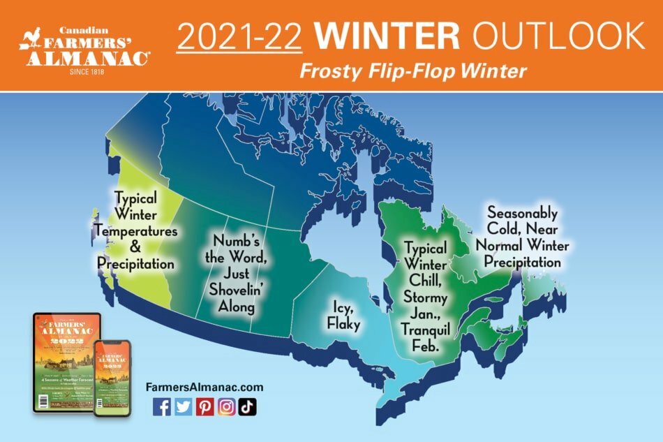 Frosty FlipFlop Farmer’s Almanac Releases 2022 Winter Forecast To