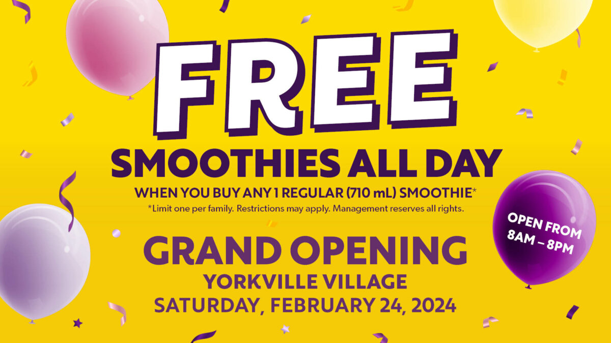 Booster Juice Yorkville Village Grand Opening