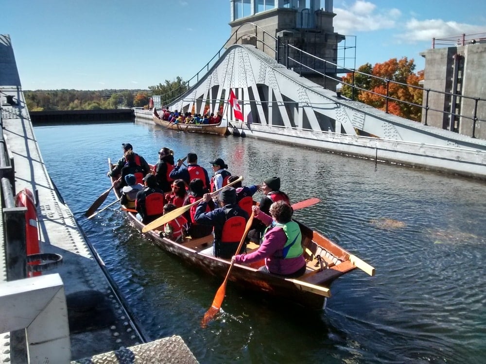 Voyageur Canoe Tour across the Iconic Lift Lock