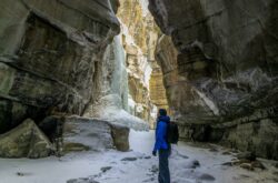 Adventures at Maligne Canyon During Winter - Ice Walk to Frozen Waterfall, Hike & Climb