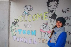 Cartoon Tunnel in Calgary's Nose Hill Park