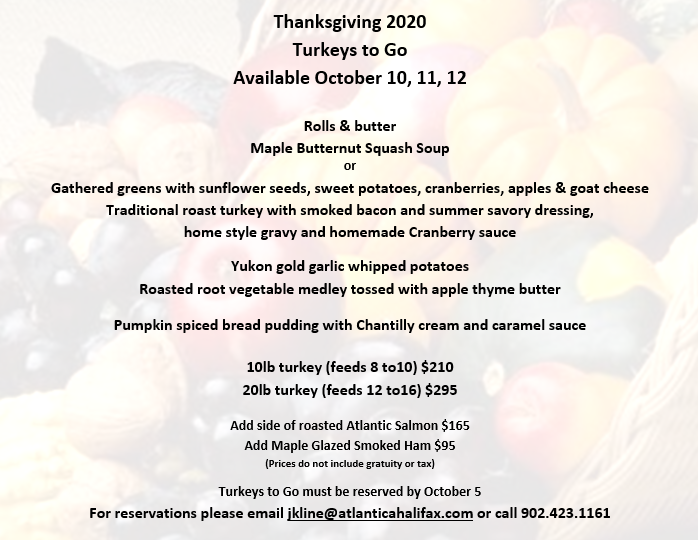 Where To Go To Enjoy Thanksgiving Dinner Or Brunch In Halifax Metro To Do Canada