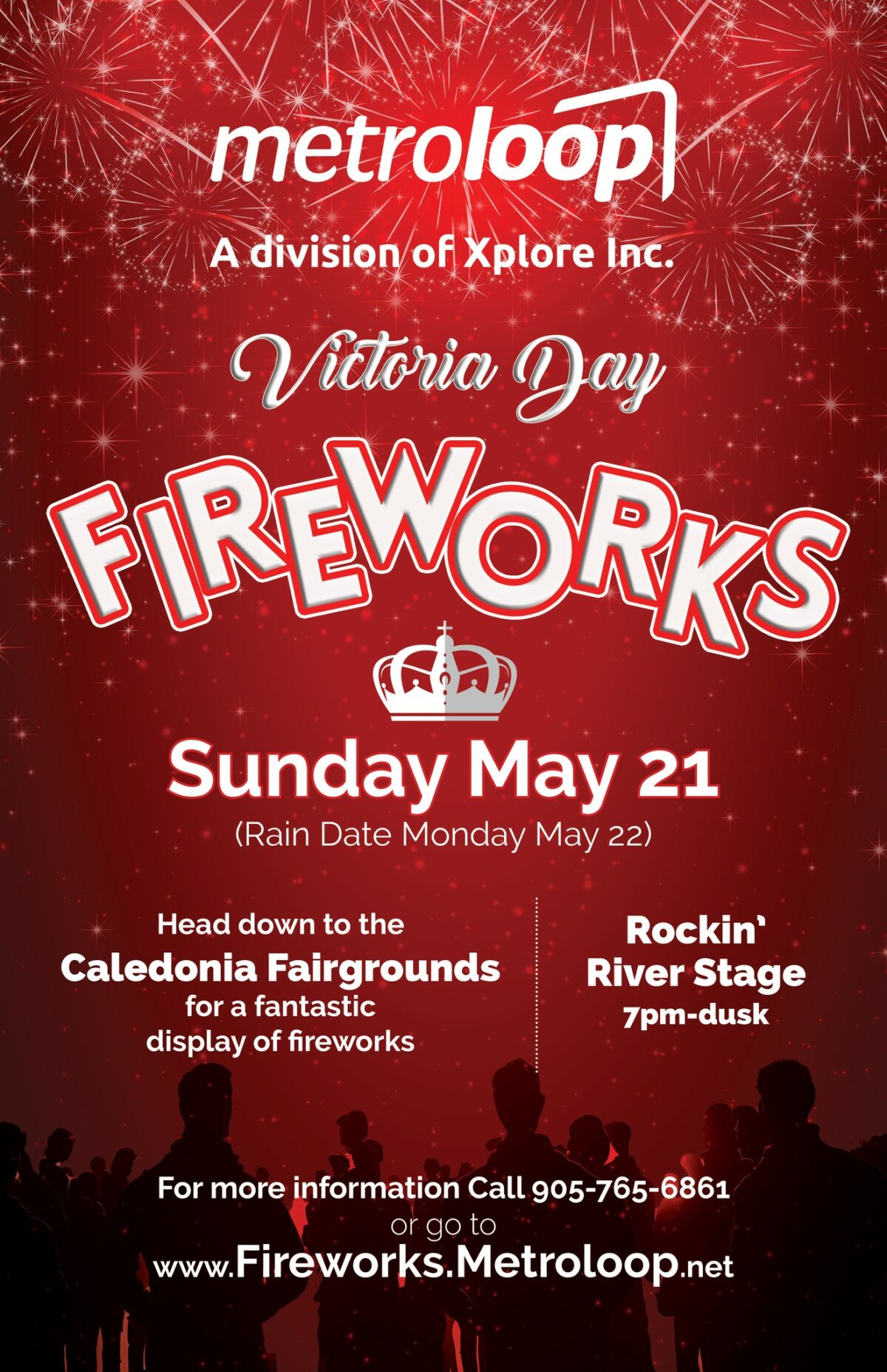 Metro Loop Victoria Day Fireworks Caledonia