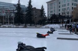 Human Bonspiel: You Can Participate in Life-Sized Curling at Calgary’s Olympic Plaza