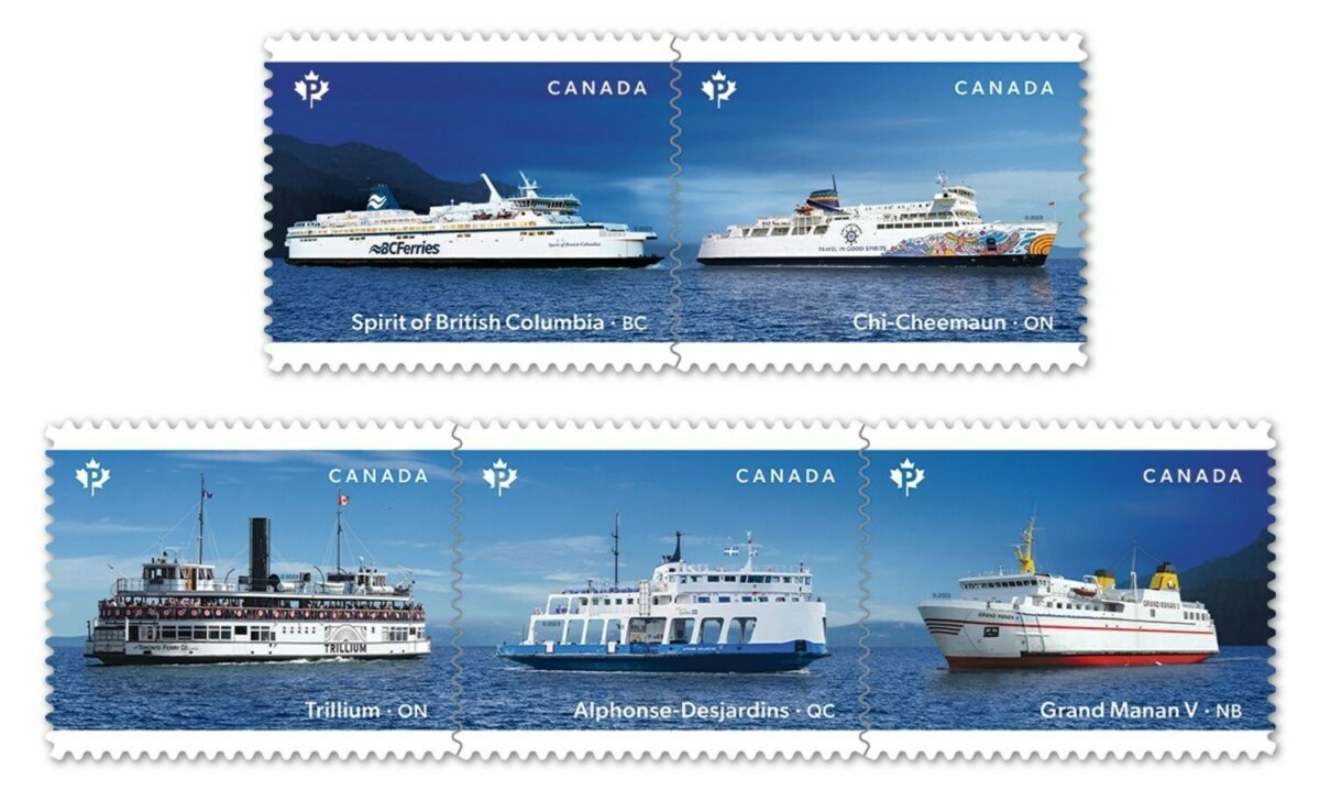 Marine Heritage Canada Post Issues New Stamps Showcasing Five Ferries