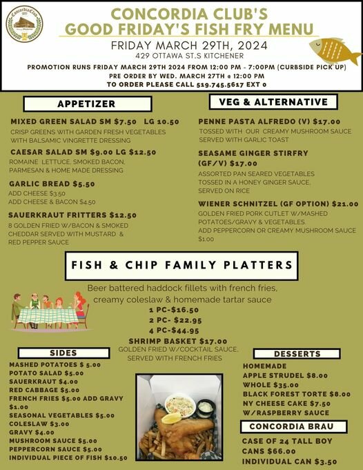 Restaurants to Order Good Friday Fish Fry and Easter Dinner in