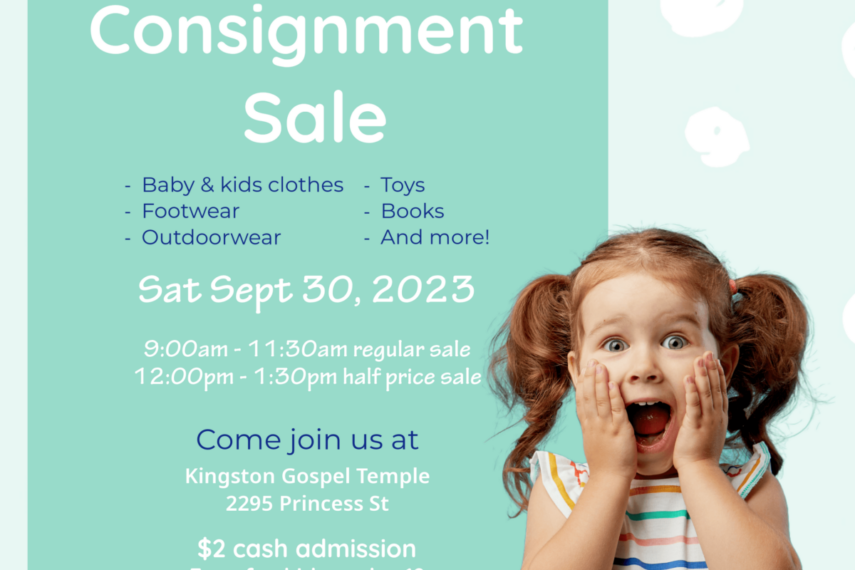 Mega Children Consignment Sale Kingston Gospel Temple, 2295 Princess