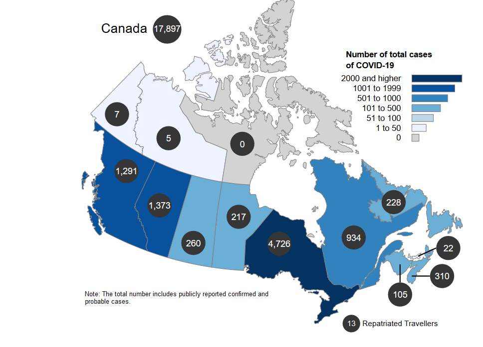 Angus Reid Institute Estimates That Over 100K Canadians Have COVID19