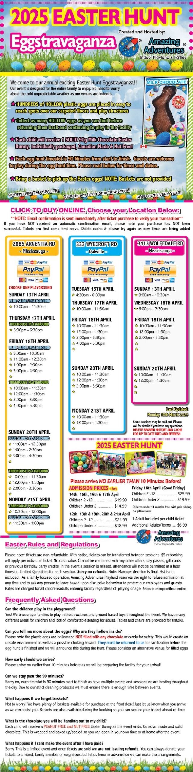 2025 Easter Egg Hunt Eggstravaganza (Oakville Location)