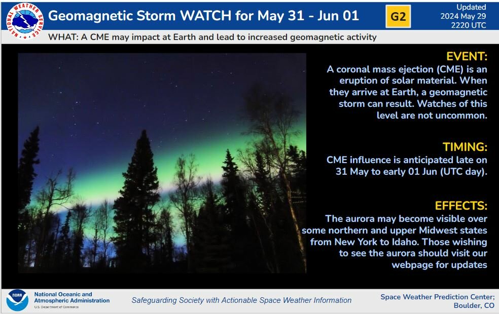 Tonight Only Active Solar Activity Northern Lights Display Visible Across The Us - 0p90pe3