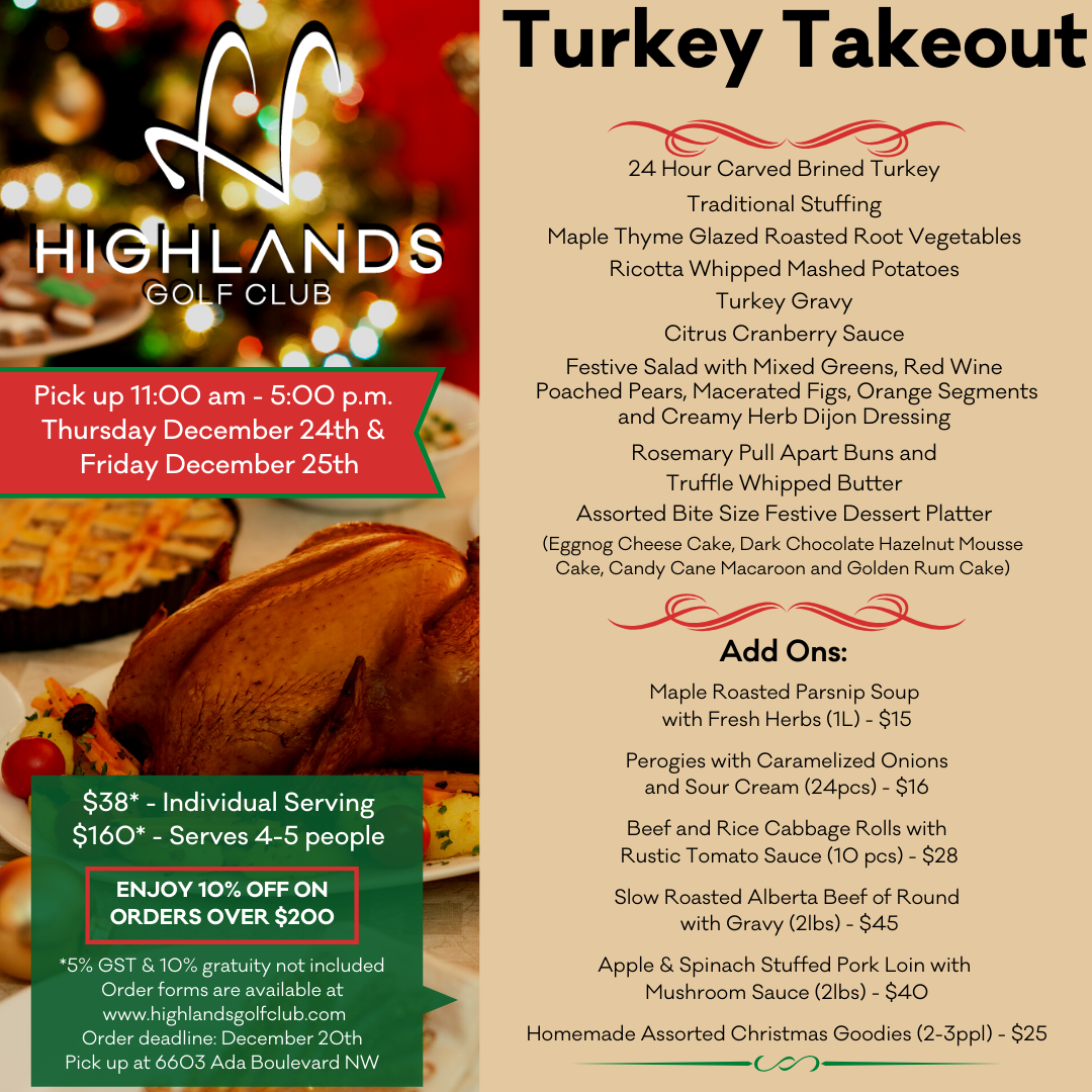 Places to Order Christmas Dinner TakeOut in Edmonton To Do Canada