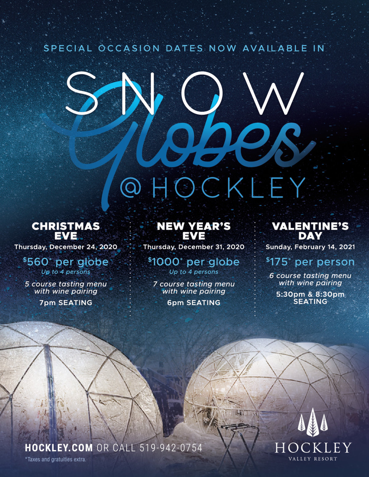 Snow Globe @ Hockley Special Occasions | Hockley Valley Resort, 793522 3rd Line EHS, Mono | To