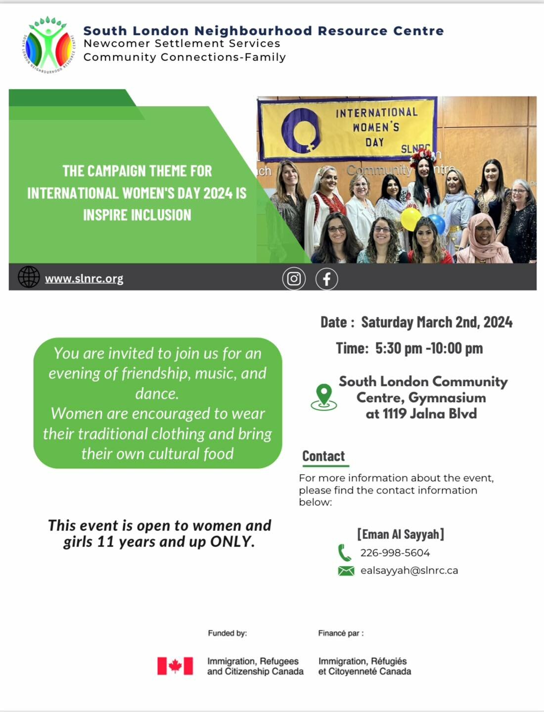International Women’s Day | South London Community Centre Gym, 1119 Jalna Boulevard, London International Women’s Day | South London Community Centre Gym, 1119 Jalna Boulevard, London