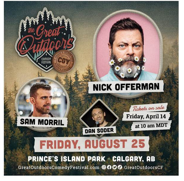 Calgary’s Great Outdoors Comedy Festival Adds Nick Offerman to Festival