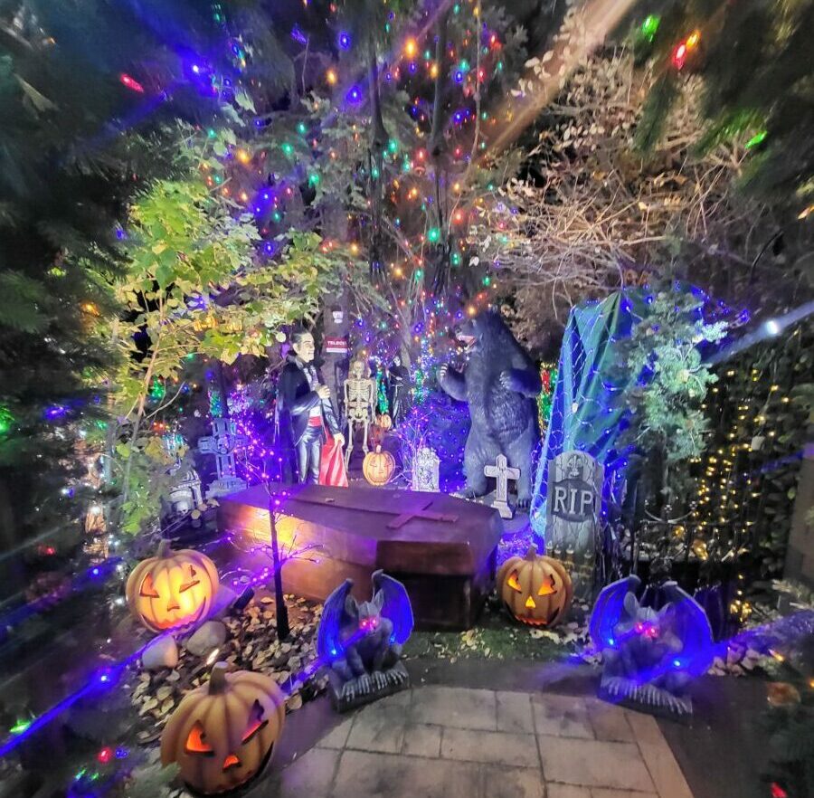 Spooky Lights Takeover Edmonton’s Magical Christmas House This Halloween