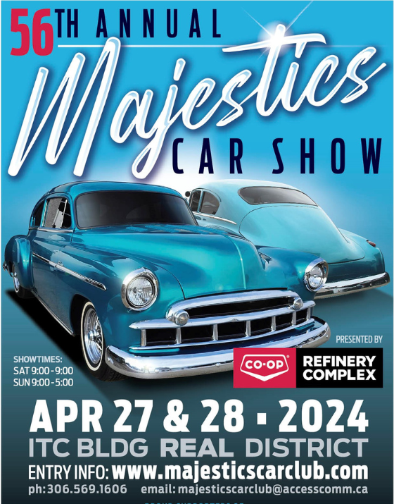56th Annual Majestics Car Show Viterra International Trade Centre, 1700 Elphinstone St 56th Annual Majestics Car Show Viterra International Trade Centre, 1700 Elphinstone St