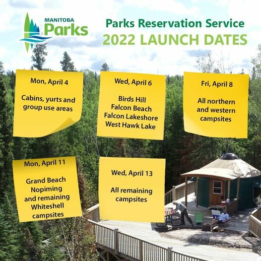 Manitoba Parks Campground Reservations for 2022 Season Open April 4th