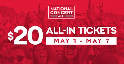 Live Nation Launches 'National Concert Week' With 20 AllIn Ticket