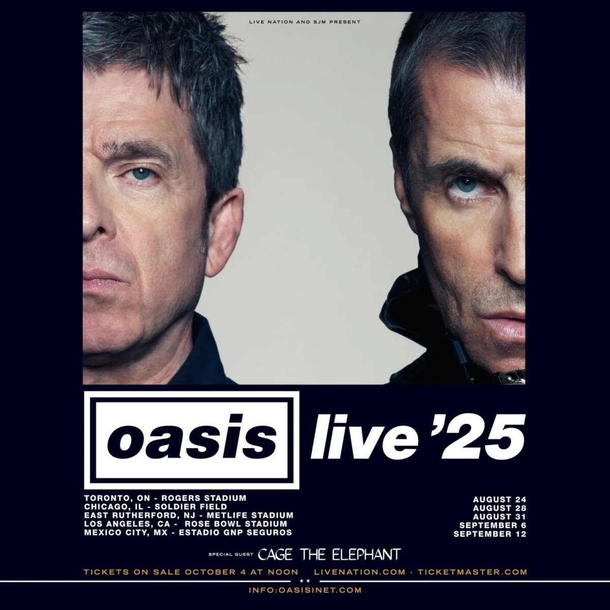 Oasis Live ’25’ Oasis Coming to Toronto in August 2025; Register Now