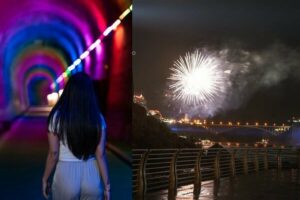 Illuminated Power Station Tunnel & Fireworks: Experience an Immersive Walk to a Splendid View of Niagara Falls