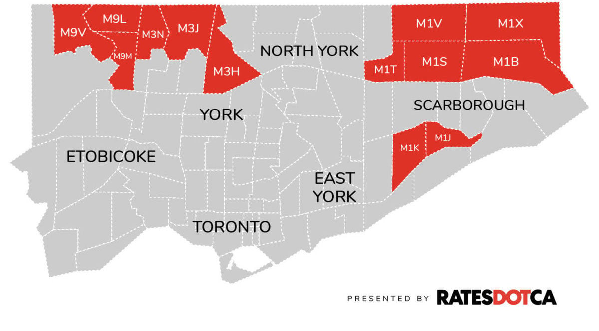Toronto Postal Codes With the Least and Most Expensive Auto Insurance Rates | To Do Canada