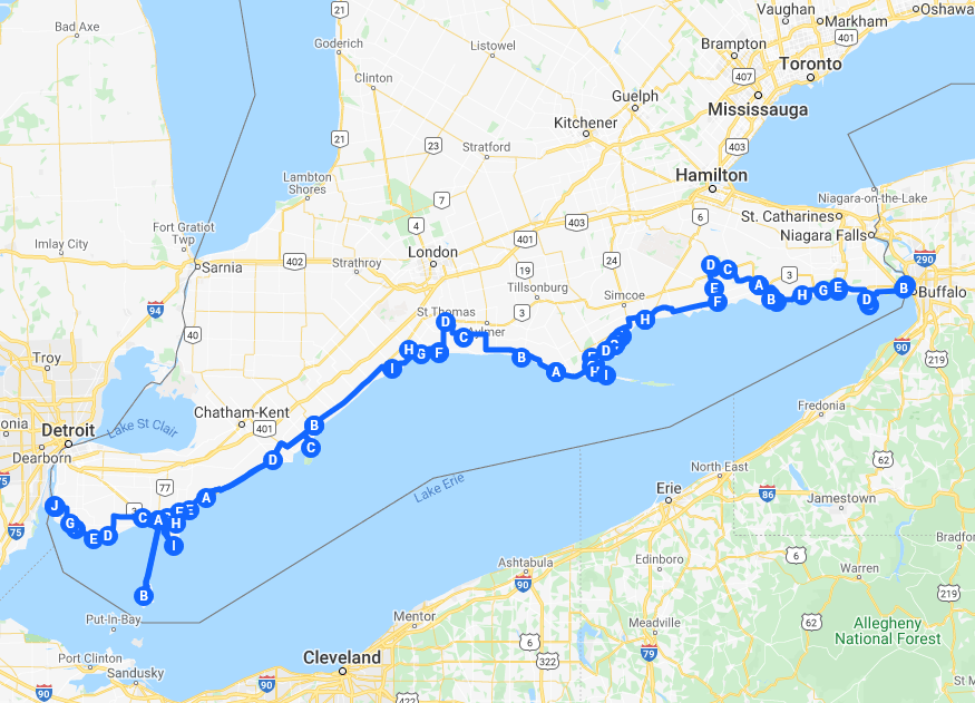 Explore The Magnificent Shores Of Lake Erie With This Detailed Map