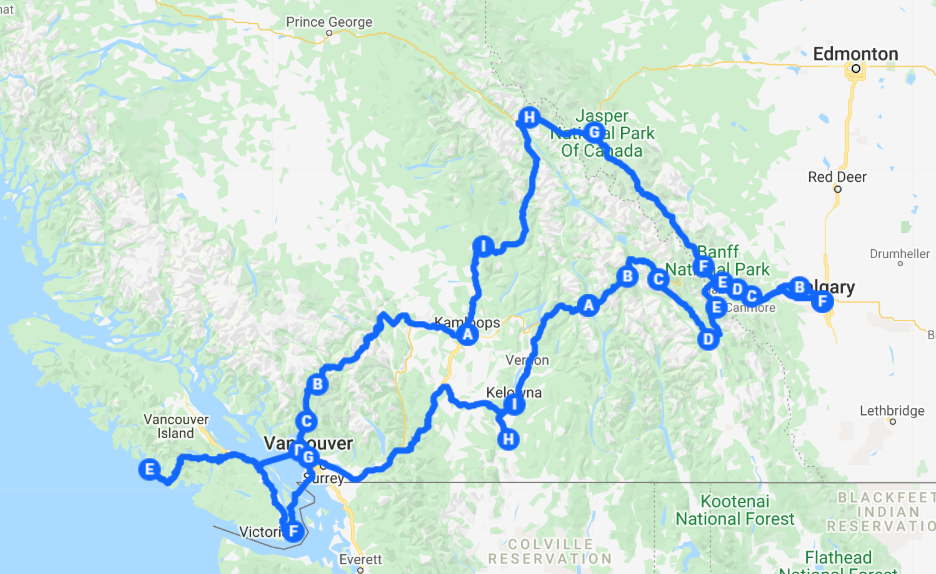 chicago to vancouver bc road trip