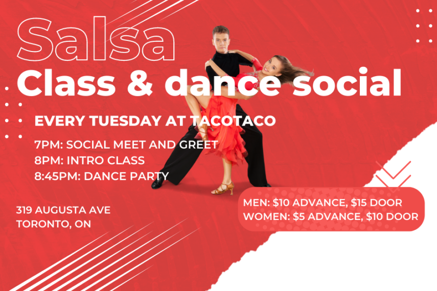 Tuesday Night Salsa Lesson and Social Dance Party at TacoTaco