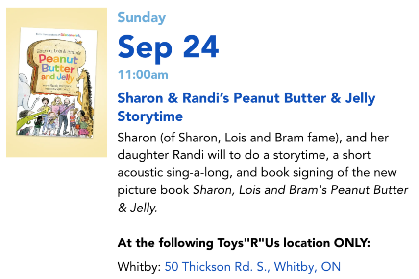 Sharon & Randi’s Peanut Butter & Jelly Storytime
