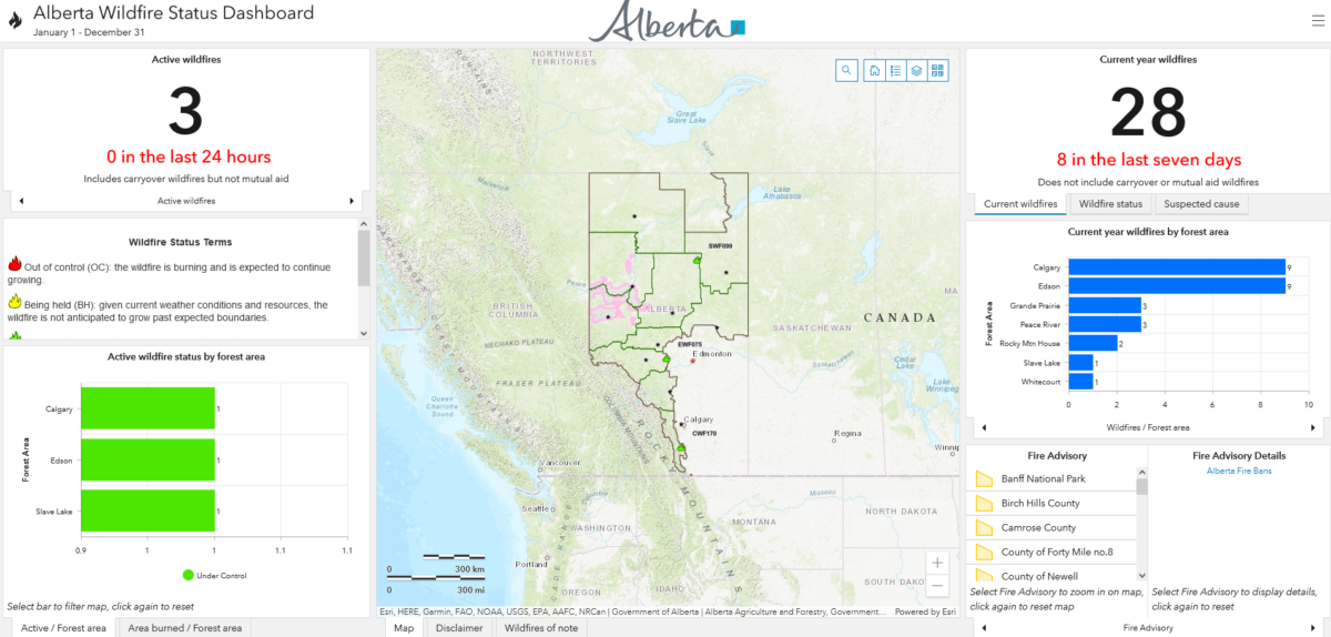 Alberta Launches New Wildfire Dashboard For Easy Information Access