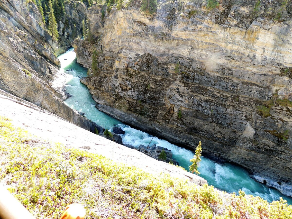 Siffleur Falls Hike Cross a Suspension Bridge to Reach a and Stunning Falls