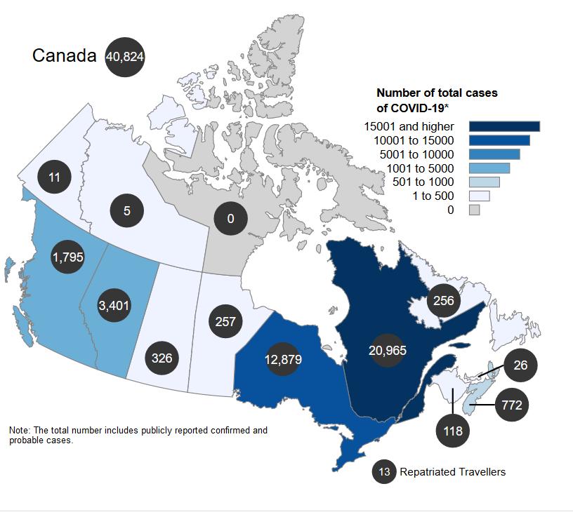 April 23: Snapshot of COVID-19 Cases in Canada as Number of Deaths Crosses 2,000