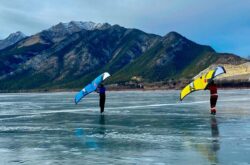 Snow Kiting: Glide Over Frozen Lakes Near Calgary This Winter