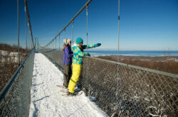 Snowshoe Southern Ontario's Longest Suspension Bridge & More: Reasons to Visit Scenic Cave Adventures in Winter