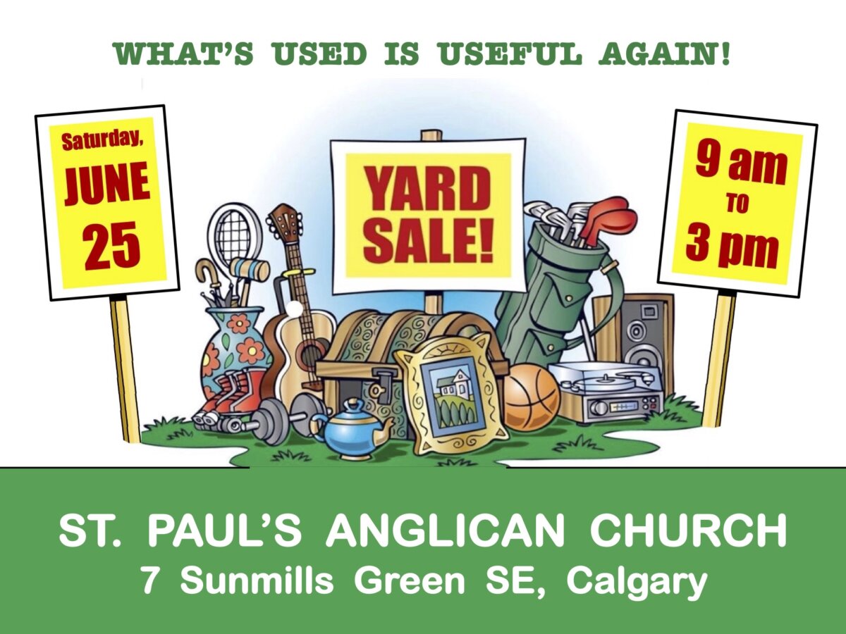 Yard Sale St. Paul’s Anglican Church