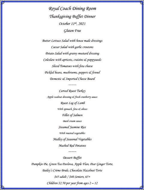 Thanksgiving Dinner Chateau Louis Hotel 11727 Kingsway Northwest Edmonton To Do Canada