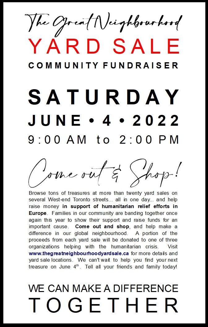 The Great Neighbourhood Yard Sale 2022