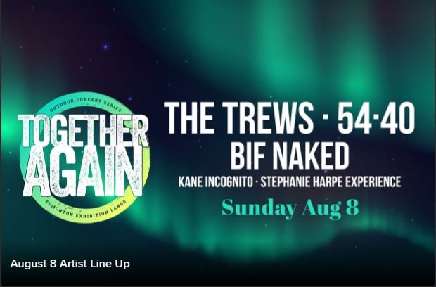 Together Again The Trews 54 40 Bif Naked Kane Incognito Stephanie Harpe Experience Edmonton Exhibition Lands 7515 118 Ave Nw Edmonton To Do Canada Together Again The Trews 54 40 Bif Naked Kane Incognito Stephanie Harpe Experience Edmonton Exhibition Lands 7515 118 Ave Nw Edmonton To Do Canada