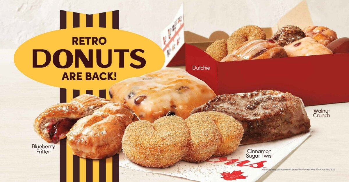 60th Anniversary Four Classic Donuts Now Available at Tim Hortons For