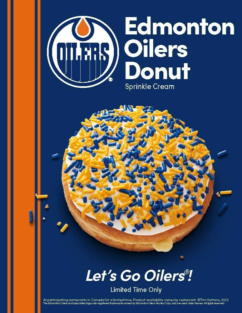 Cheer Oilers With Tim Hortons’ LimitedTime Edmonton Oilers Donut
