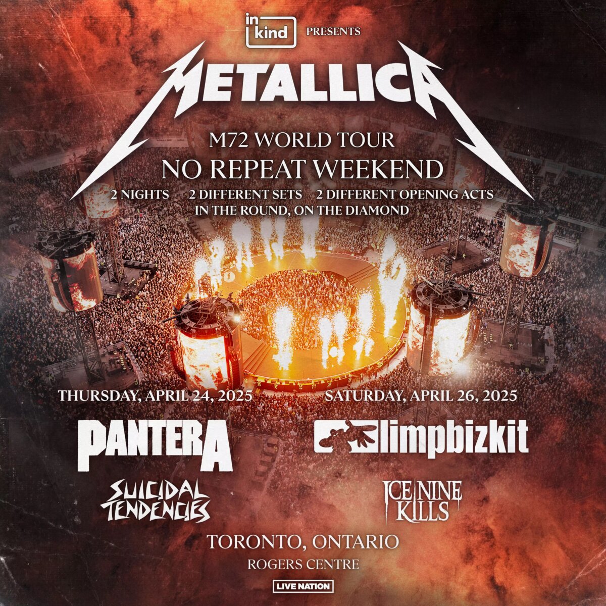 M72 World Tour Metallica Coming to Toronto in April 2025; Presale Sept 23