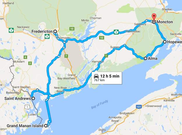 shuttle Fjern sollys 7 Day Road Trip Itinerary to New Brunswick - Fundy Coast