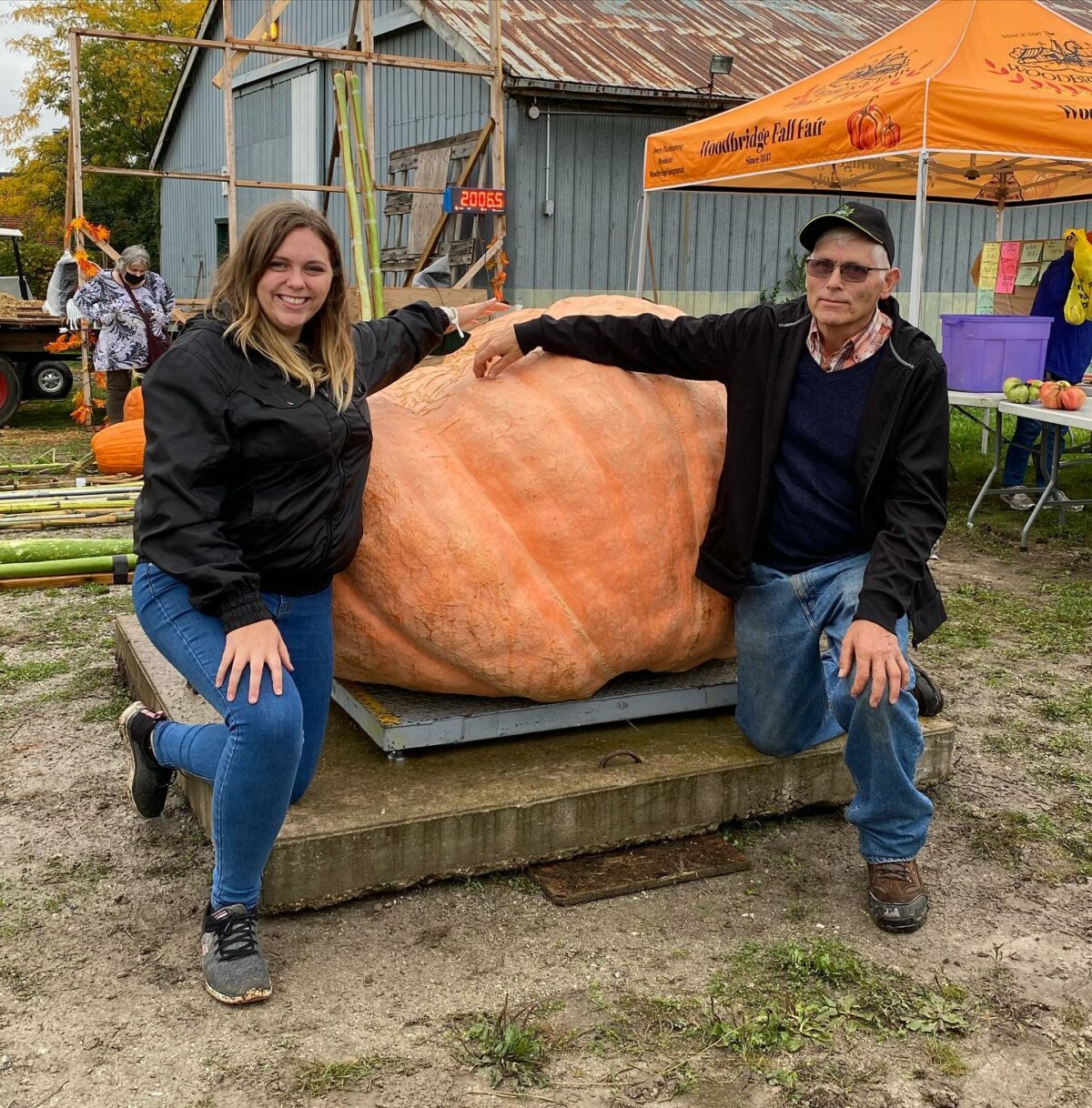 Giant Pumpkin WeighOff 2000Pound Pumpkin at the 2021 Woodbridge Fair