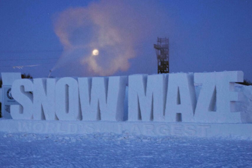 The World’s Largest Snow Maze