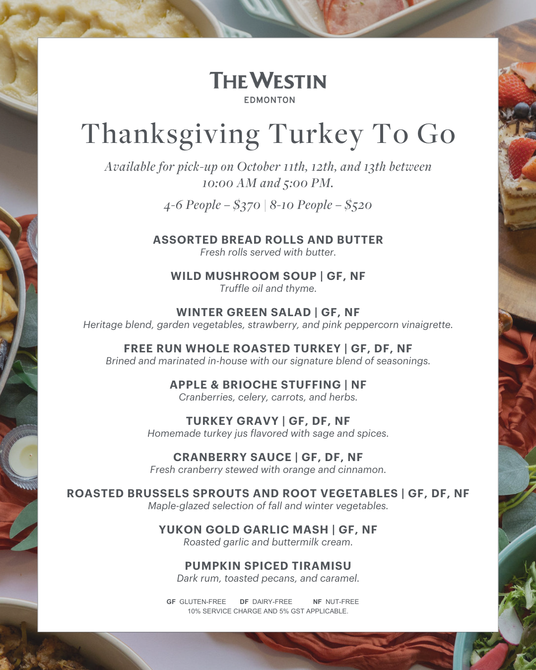 Thanksgiving Turkey To Go at The Westin Edmonton
