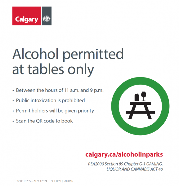 Alcohol in Parks Public Drinking Returns to More Calgary Parks on May 10th; Adds Open Drinking