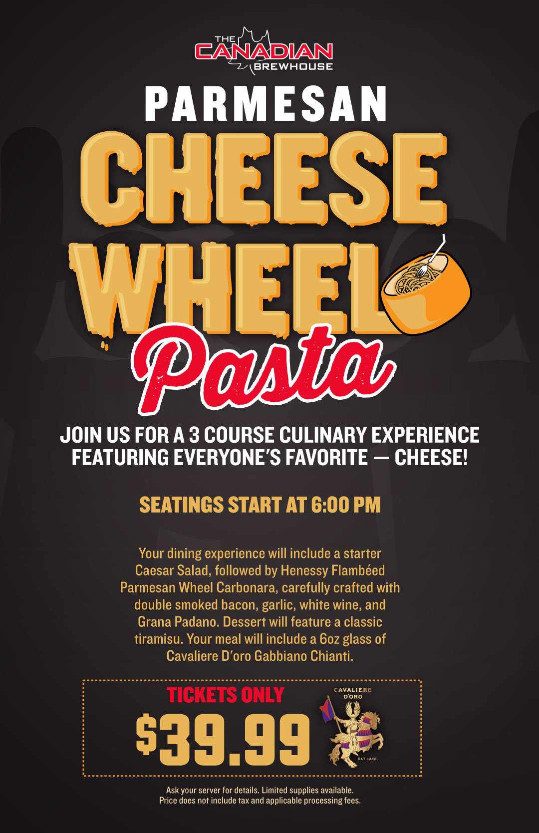 Cheese Wheel Pasta Night